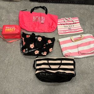 Victoria's Secret Tote Collection - Pink, Black, Striped
